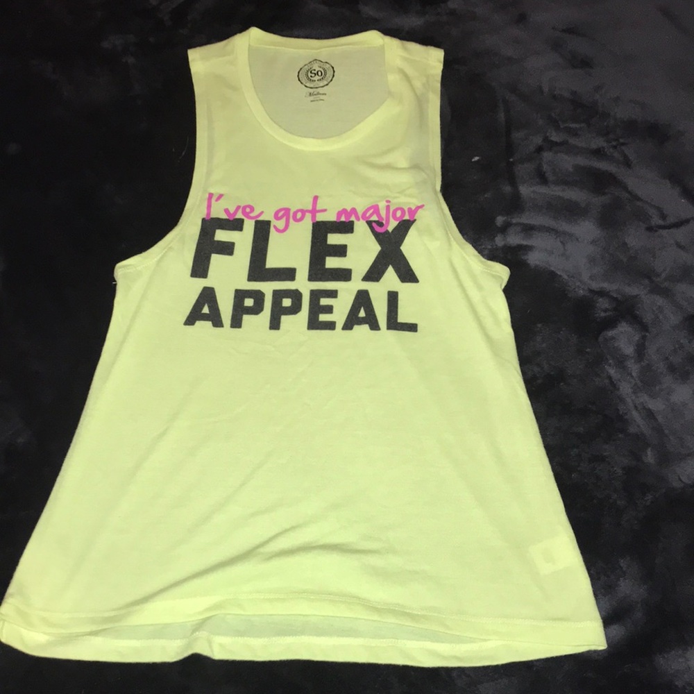 yellow tank top